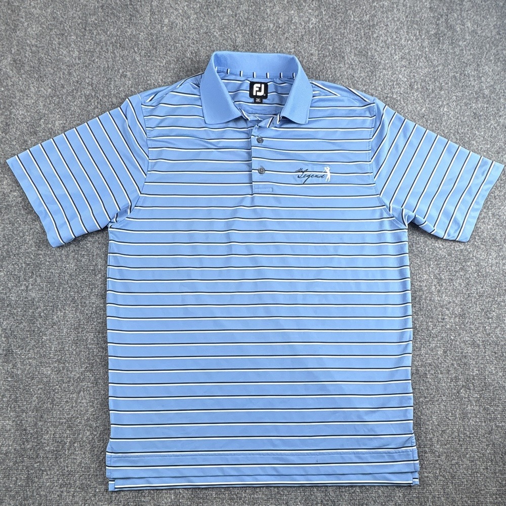 FootJoy FJ Men's ProDry Striped Golf Polo Blue XL The Legend Country Club WI